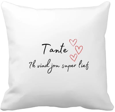 Akyol - tante ik vind jou super lief Kussen hoes - Tante - de liefste tante - verjaardag - cadeautje voor tante - tante artikelen - kado - geschenk - 40 bij 40 cm