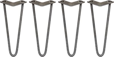 Skiski hairpin tafelpoten - staal - 4x30,5 cm - 2 staven 12mm