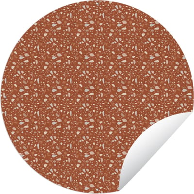 Tuincirkel Patroon - Terazzo - Structuur - 60x60 cm - Ronde Tuinposter - Buiten