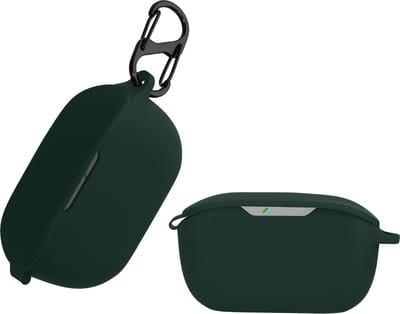 kwmobile Hoes geschikt voor JBL WAVE BUDS - Siliconen cover voor oordopjes in donkergroen