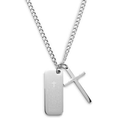 Icarus Rowan Stalen Dogtagketting met kruis