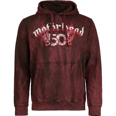 Motörhead Trui met capuchon - Warpig Flames - M - voor Mannen - donkerrood