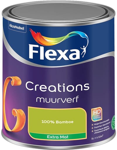 Flexa - Creations Muurverf Extra Mat - 100% Bamboe - Mengverf - 1 L