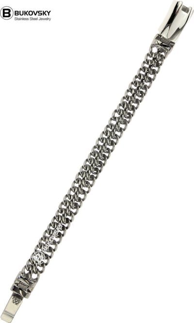Bukovsky - Stalen Armband - "Elegance Extra Small" - 17 cm - Junior - Zilverkleur - Gepolijst - Glanzend - Rvs - 316L Stainless Steel