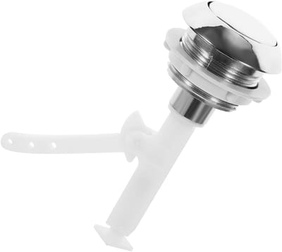 Toiletknop - Spoelknop - Waterbesparend Doorspoelen - Enkelvoudige Druk - 47 cm - Zilver