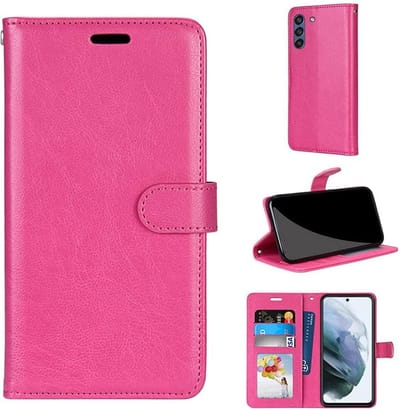 Portemonnee Book Case Hoesje Geschikt voor: Samsung Galaxy S21 FE - roze