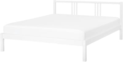 VANNES - Tweepersoonsbed - Wit - 140 x 200 cm - Dennenhout