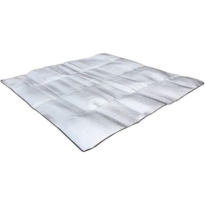 Tapis de Camping Résistant à l'Eau Couverture de Pique-nique Matelas en Mousse à Isolation Aluminium Feuille Matelas Anti-humidité Tapis d'Éveil Tapis de Couchage de Tente 200cm x 200cm