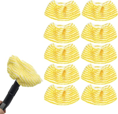 Stoomreiniger Doeken - Microvezel Pads - Grondig Reinigen - Hoge Zuigcapaciteit - 10 Stuks - Wit
