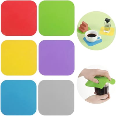 6 Stuks Rubber Jar Gripper Pads, Multifunctionele Silicone Potopener en Flessenopener voor Gemakkelijk Openen van Potten en Flessen, Ideaal voor Ouderen en Kinderen