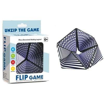 Cube Magique Géométrie Stéréo 3D Outil Polyvalent Illimité de Décompression Puzzle pour Enfants Soulagement du Stress au Bureau Jouet Éducatif white