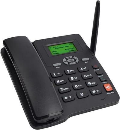 Draadloze Telefoon met Antenne en Radio Wekker voor Thuis en Kantoor