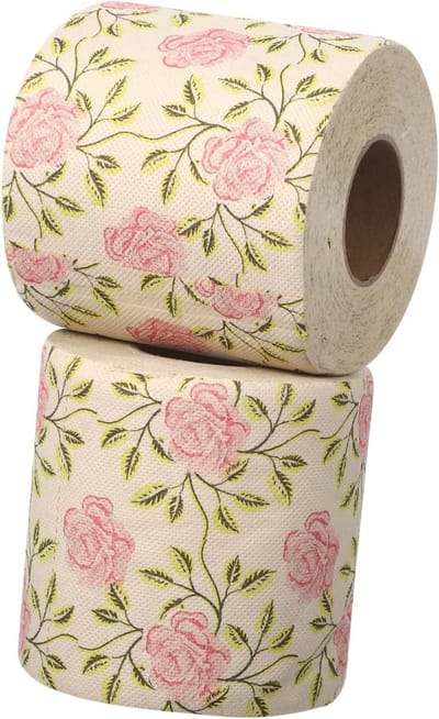 Toiletpapier met Rozenprint - Decoratief Rolpapier - Badkamer Decoratie - 100% Bamboe Pulp - 2 Rollen - Veelkleurig