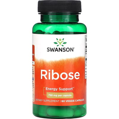 Ribose, 750 mg, 60 plantaardige capsules