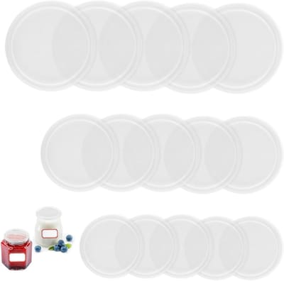 Herbruikbare deksels voor blikken - 15 stuks in 3 maten (108mm, 85mm, 75mm) van PE plastic, ideaal voor kattenvoer en voedselopslag.