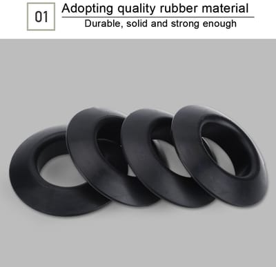 Dailygoods- Drip Ring - 4 Stuks - Hoogwaardige Rubber Dripringen - Vervangingsring voor Kajakpeddels - Waterdicht - Antislip - Binnen diameter 30 mm - Peddelring