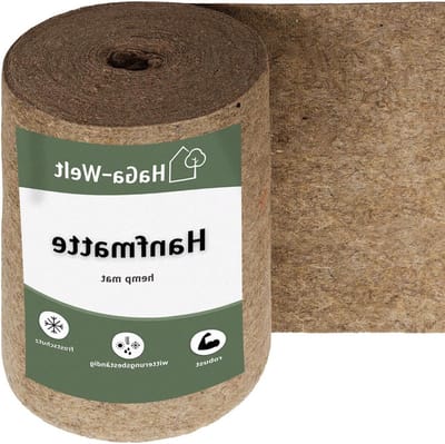 Hennep Mat - Materiaalkleed Bodembedekking - Bodem Beschermen - Natuurlijke Vezels - 0.65 x 10 m - Natuurlijk