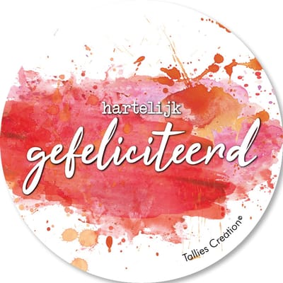 Tallies Cards - kadokaartjes  - bloemenkaartjes - Hartelijk gefeliciteerd - Aquarel - set van 5 kaarten - verjaardagskaart - verjaardag - felicitatie - proficiat - 100% Duurzaam