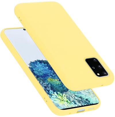 Cadorabo Hoesje geschikt voor Samsung Galaxy S20 PLUS in LIQUID GEEL - Beschermhoes gemaakt van flexibel TPU silicone Case Cover
