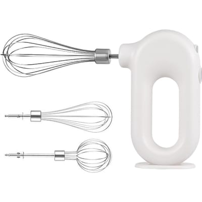 Elektrische Eierklopper Handmixer Voedselklopper Garde met 4 Snelheden voor Bakken Cake Ei Room Rechtopstaand wit