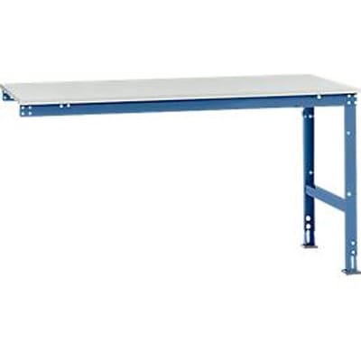 Manuflex aanbouwtafel UNIVERSAL Standaard, tafelblad melamine, 1750 x 1000, briljantblauw
