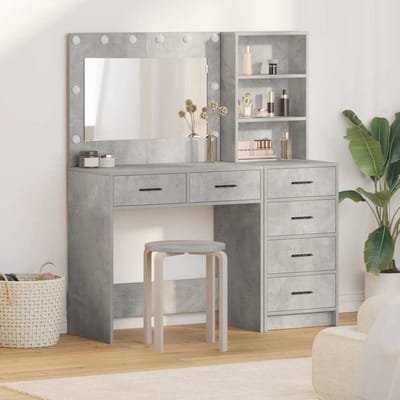 vidaXL - Kaptafel - 2 - st - Grijs - 78.5 - x - 41 - x - 135 - cm - Bewerkt - hout