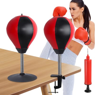 Dailygoods- Bureaubokszak - Sterke Zuignappen - Tafelklem - Stressvermindering - Grappig Cadeau - Eenvoudige Installatie - Punchingbal