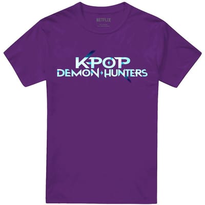 K-Pop Demon Hunters Unisex T-Shirt voor Volwassenen (Paars)