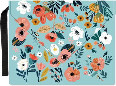 CRASPIRE Flower Book Covers Book Cover 30 x 22 cm Paperback Book Protector Washable Fabric Book Cover with Handle and Extra Sleeve Pocket for Book Lovers and Classmates Gifts