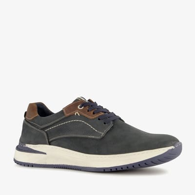 Hush Puppies leren heren veterschoenen blauw - Maat 40 - Uitneembare zool