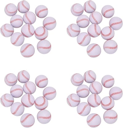 Softball Trainingsballen - Schuim Honkballen - Sport Training - Zacht PU Schuim - 48 stuks - Wit