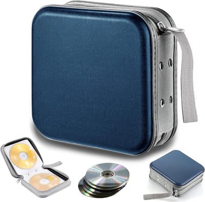 Opbergtas voor 40 CD's en DVD's, Ruimtebesparende Zippered Tas voor Thuis en Auto, Ideaal voor Organisatie en Bescherming
