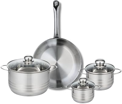 Set van 1 Koekenpan 28 cm en 3 kookpotten 12, 14 en 20 cm Elo Profi Brillant