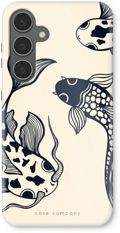 Case Company® - Hoesje geschikt voor Samsung Galaxy S24 Plus hoesje - Black Koi - Tough Case - Maximale Bescherming alle Kanten en Schermrand