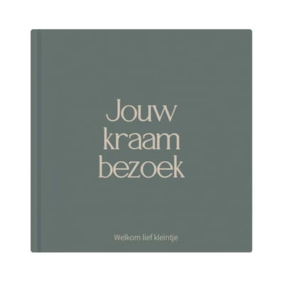 Writemoments Kraambezoekboek - Gastenboek babybezoek - Groen/blauw