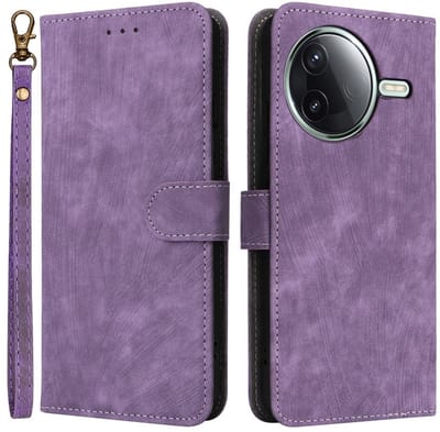 Coverup Hoesje - Geschikt voor Xiaomi Poco F7 Pro / F7 Ultra Hoesje - Coverup Book Case met Koord - Paars