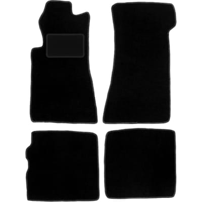 Zwarte veloursmatten voor: Mercedes SL R107 lange fronten (1971-1989)