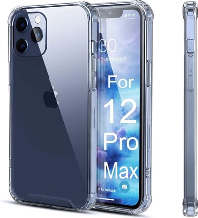 ShieldCase Shock case geschikt voor Apple iPhone 12 Pro Max - 6.7 Inch - schokbestendige case met Extra stevige randen - siliconen materiaal - transparant