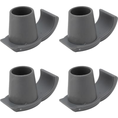 4pcs Patins de Marcheur Antidérapants Patins de Marcheur pour Personnes Âgées Aide à la Mobilité Accessoire de Remplacement Gris grise