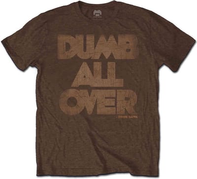 Frank Zappa - Dumb All Over Heren T-shirt - S - Bruin