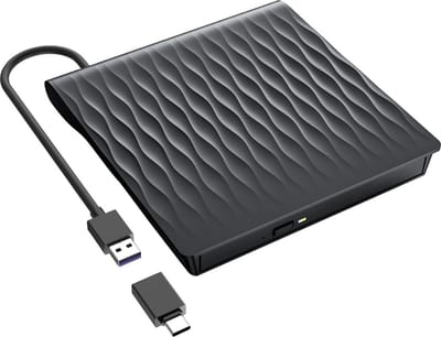 Draagbare Externe DVD Speler voor Laptop - DVD Burner - USB 3.0 en type-C - RW voor desktop, compatibel met Windows 11/10/XP/8/7/Vista/Linux/ MacOS