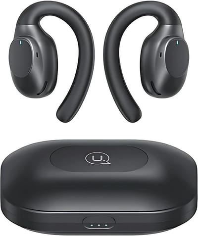 Manike USAMS EM20 Draadloze Earhook Oordopjes – Sport Bluetooth Oordopjes met Lange Batterijduur en Waterbestendig Ontwerp - 35 uur speeltijd - IP55 Waterbestendig - Hardlopen - Zwart