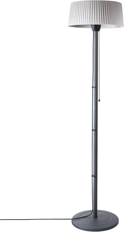 Terrasverwarmer Elektrisch - Buitenverwarmer Staand - Genieten Buiten - Stil en Veilig - 200 cm Hoog - Grijs