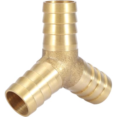 Laiton Y Raccord Union 3 Voies Barbelé pour Tuyau Air Eau Gaz OD (16mm,1pcs)