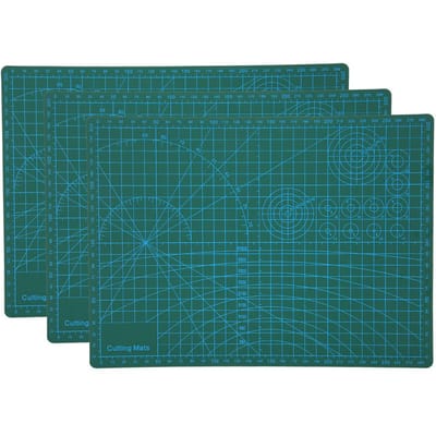 3 Stuks Snijmatten A4 Modelpapier Schaalbord Rubberstempel Graveerpad Vervangingsaccessoires blue