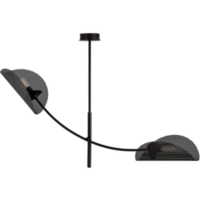 EMIBIG LIGHTING Plafondlamp Gladio, zwart, 2-lamps