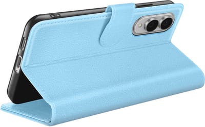 Zanae, Hoesje geschikt voor Galaxy S25 Edge - Wallet Case & Magneetsluiting, Lichtblauw