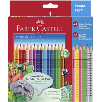 Faber-Castell kleurpotloden - Color Grip - promotieset 18 + 4 + 2 - FC-201540