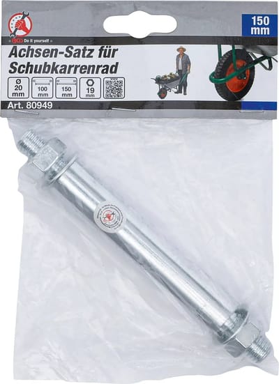 Kraftmann 80949 - Asenset  voor kruiwagenwiel - Ø 20 mm