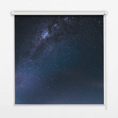 Coloray Rolgordijn Verduisterend - Sterrenhemel Verduisterend Rolgordijn - 80x140 cm - Paars Rolgordijn Met Kettingbediening - Landschappen Rolgordijn Verduisterend Kantoor - Rolgordijn Wandmontage